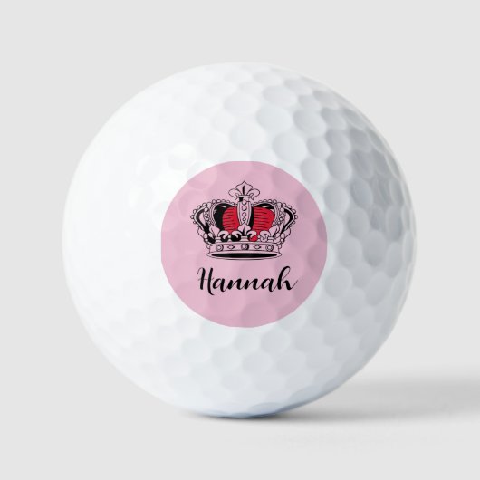 Gepersonaliseerde Golf Queen Golfballen (Voorkant)