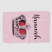 Gepersonaliseerde Golf Queen Golfhanddoek (Horizontaal)