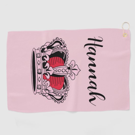 Gepersonaliseerde Golf Queen Golfhanddoek (Horizontaal)