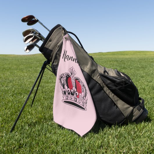 Gepersonaliseerde Golf Queen Golfhanddoek (Groen)