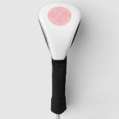 Gepersonaliseerde golf roze golfheadcover (Voorkant)