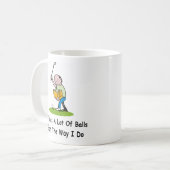 Gepersonaliseerde Golf speler Gift Koffiemok (Voorkant links)