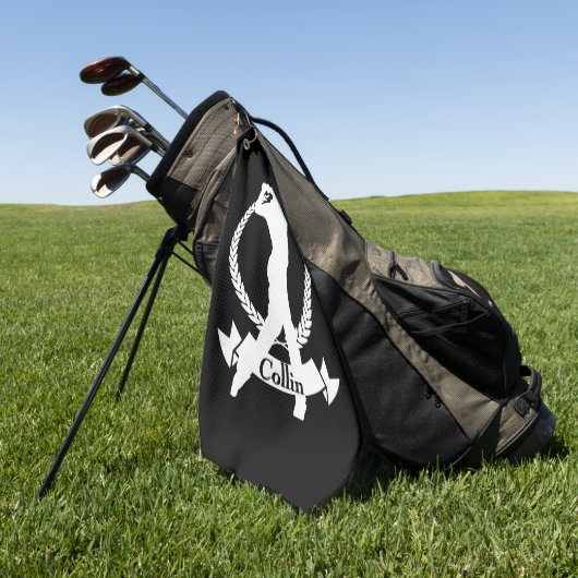 Gepersonaliseerde Golf Swing Mannen Golfhanddoek (Groen)