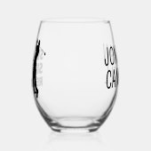 Gepersonaliseerde Golf Swing Sip Herhaal Wijnglas Zonder Voet (Links)