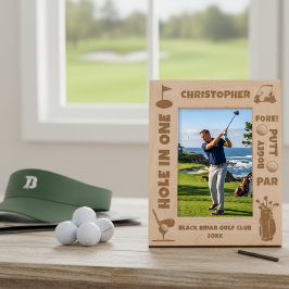 Gepersonaliseerde golf termen en pictogrammen gegraveerde lijstjes