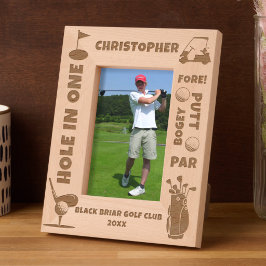 Gepersonaliseerde golf termen en pictogrammen gegraveerde lijstjes