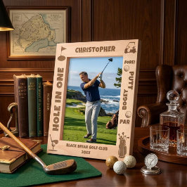 Gepersonaliseerde golf termen en pictogrammen gegraveerde lijstjes