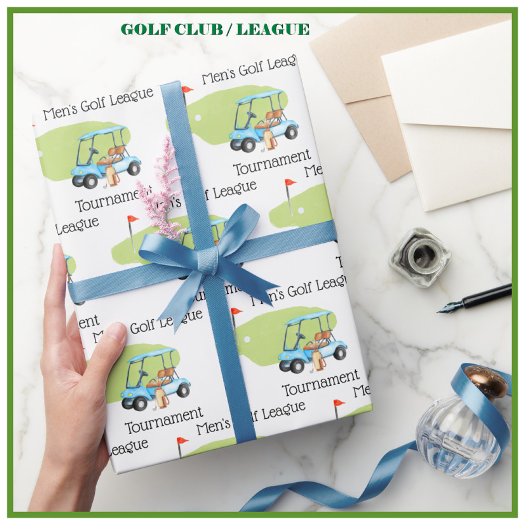 Gepersonaliseerde Golf Thema Golf League Club Cadeaupapier
