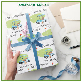 Gepersonaliseerde Golf Thema Golf League Club Cadeaupapier