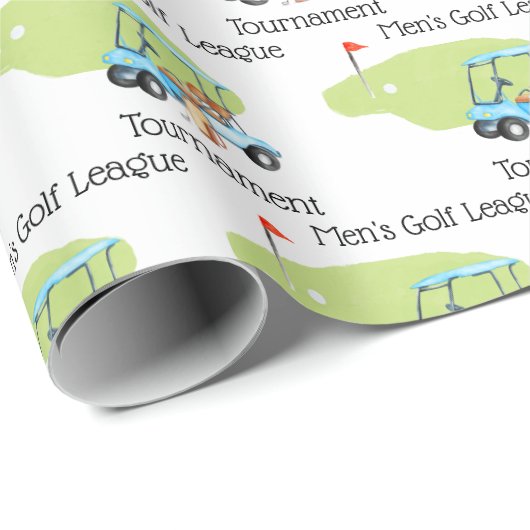 Gepersonaliseerde Golf Thema Golf League Club Cadeaupapier (Rol Hoek)