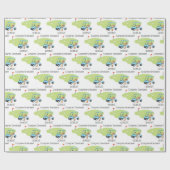 Gepersonaliseerde Golf Thema Naam Afstuderen Cadeaupapier (Vlak)