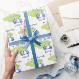 Gepersonaliseerde Golf thema Vaderdag Cadeaupapier