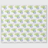 Gepersonaliseerde Golf thema Vaderdag Cadeaupapier (Vlak)