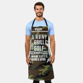 Gepersonaliseerde Golf Theme Schort, Funny Hunting Schort (Gedragen)