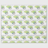 Gepersonaliseerde Golf Vaderdag Naam Cadeaupapier (Vlak)