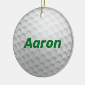 Gepersonaliseerde Golfbal kerstsiercadeau Keramisch Ornament (Links)