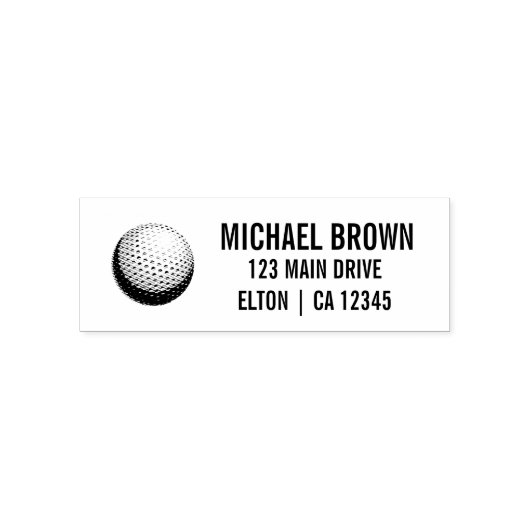Gepersonaliseerde golfbal logo zelfinktende stempel (Design)