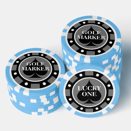 Gepersonaliseerde golfbal marker poker chips (Opstapeling)