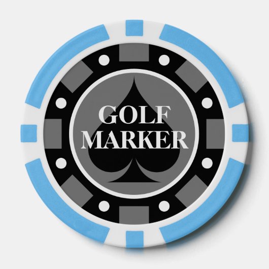 Gepersonaliseerde golfbal marker poker chips (Voorkant)