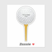 Gepersonaliseerde golfbal op houten T - shirts Sti Sticker (Vel)