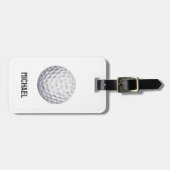 Gepersonaliseerde golfbal speler Bagagelabel (Voorkant horizontaal)