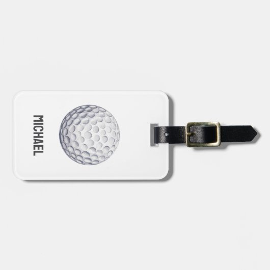 Gepersonaliseerde golfbal speler Bagagelabel (Voorkant horizontaal)