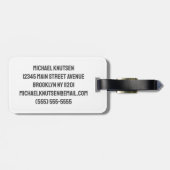 Gepersonaliseerde golfbal speler Bagagelabel (Achterkant horizontaal)