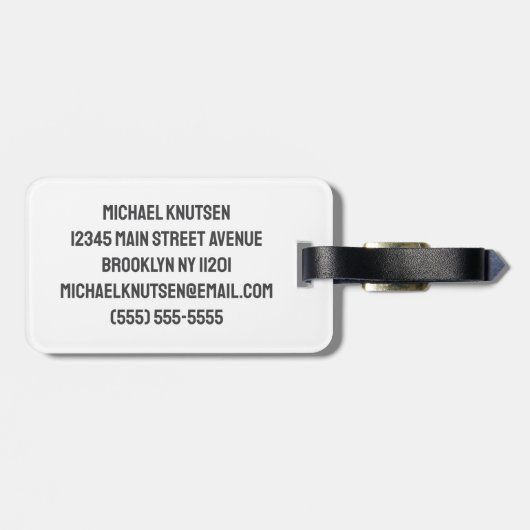 Gepersonaliseerde golfbal speler Bagagelabel (Achterkant horizontaal)