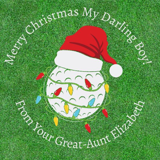 Gepersonaliseerde Golfball Kerstmis Cadeaupapier