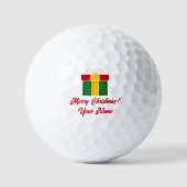 Gepersonaliseerde golfballen aangepaste kerstcadea (Voorkant)