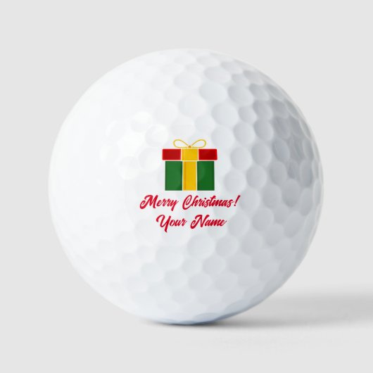 Gepersonaliseerde golfballen aangepaste kerstcadea (Voorkant)