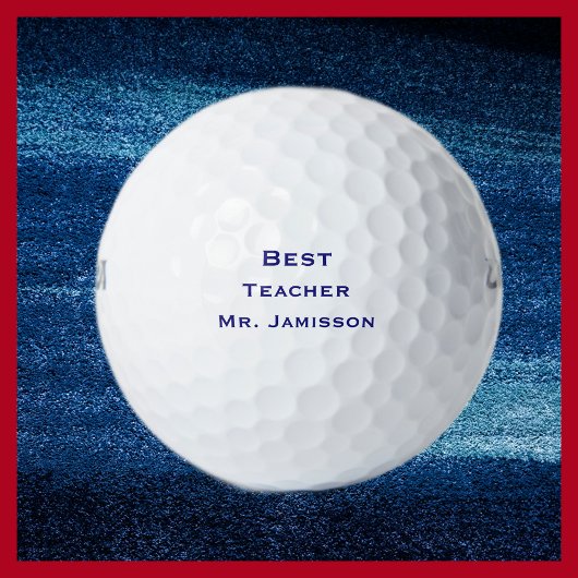 Gepersonaliseerde golfballen, beste leraar golfballen