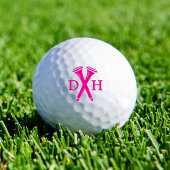 Gepersonaliseerde golfballen met gekruiste golftee