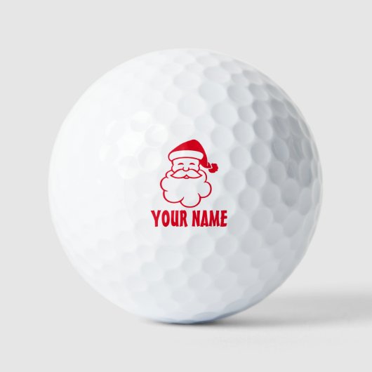 Gepersonaliseerde golfballen met schattige Santa c (Voorkant)