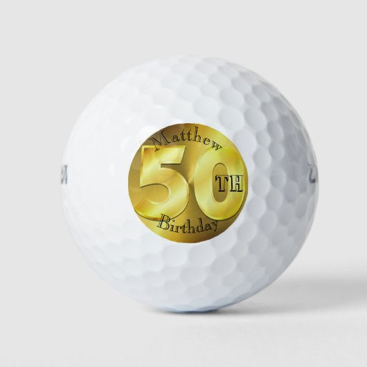 Gepersonaliseerde golfballen voor 50e verjaardag (Voorkant)