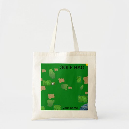gepersonaliseerde golfcanvas tas (Voorkant)
