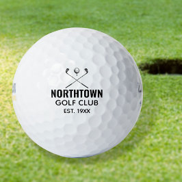 Gepersonaliseerde golfclubnaam oprichtingsdatum golfballen