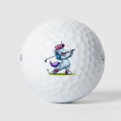 Gepersonaliseerde Golfen Eenhoorn Meisje Golf Ball Golfballen (Voorkant)