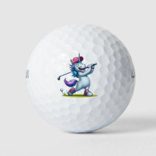 Gepersonaliseerde Golfen Eenhoorn Meisje Golf Ball Golfballen