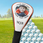 Gepersonaliseerde Golfer Custom Photo Driver Monog Golfheadcover<br><div class="desc">Creëer Your Own Custom Golf Head Hoesje! ideaal voor vaders of opa voor vaders dag. Zakelijke evenementen en golfclub swag. COPYRIGHT © 2020 Judy Burrows,  Black Dog Art - Alle rechten voorbehouden. Gepersonaliseerde Golfer Custom Photo Driver Monogram Golf Head Hoesje</div>