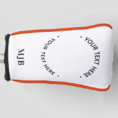 Gepersonaliseerde Golfer Custom Photo Putter Monog Golfheadcover (Voorkant)