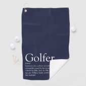 Gepersonaliseerde Golfer Definition Navy Blue Golfhanddoek (Insitu)