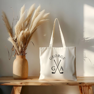 Gepersonaliseerde Golfer Gift Aangepaste Naam & In Tote Bag