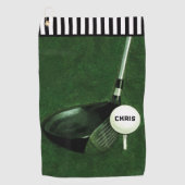 Gepersonaliseerde Golfer Gift Golf Handdoek (Voorkant)