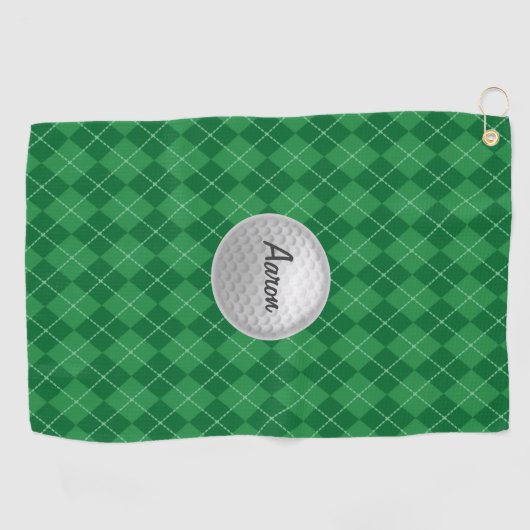 Gepersonaliseerde Golfer Golf Handdoek Gift (Horizontaal)