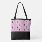 Gepersonaliseerde Golfer Modern Silhouette Pink Bl Tote Bag (Achterkant)