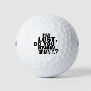 Gepersonaliseerde golfer naam grappig verloren golfballen