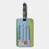 Gepersonaliseerde  Golfer van de Riverbank Bagagelabel (Achterkant verticaal)