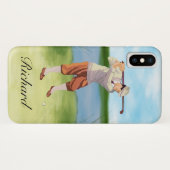 Gepersonaliseerde Golfer van de Riverbank Case-Mate iPhone Case (Achterkant (horizontaal))