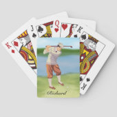 Gepersonaliseerde  Golfer van de Riverbank Pokerkaarten (Achterkant)